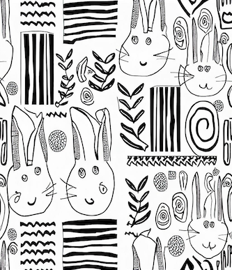 Cat Bunny blanket design